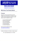 Tablet Screenshot of metrotowntoolrental.ca